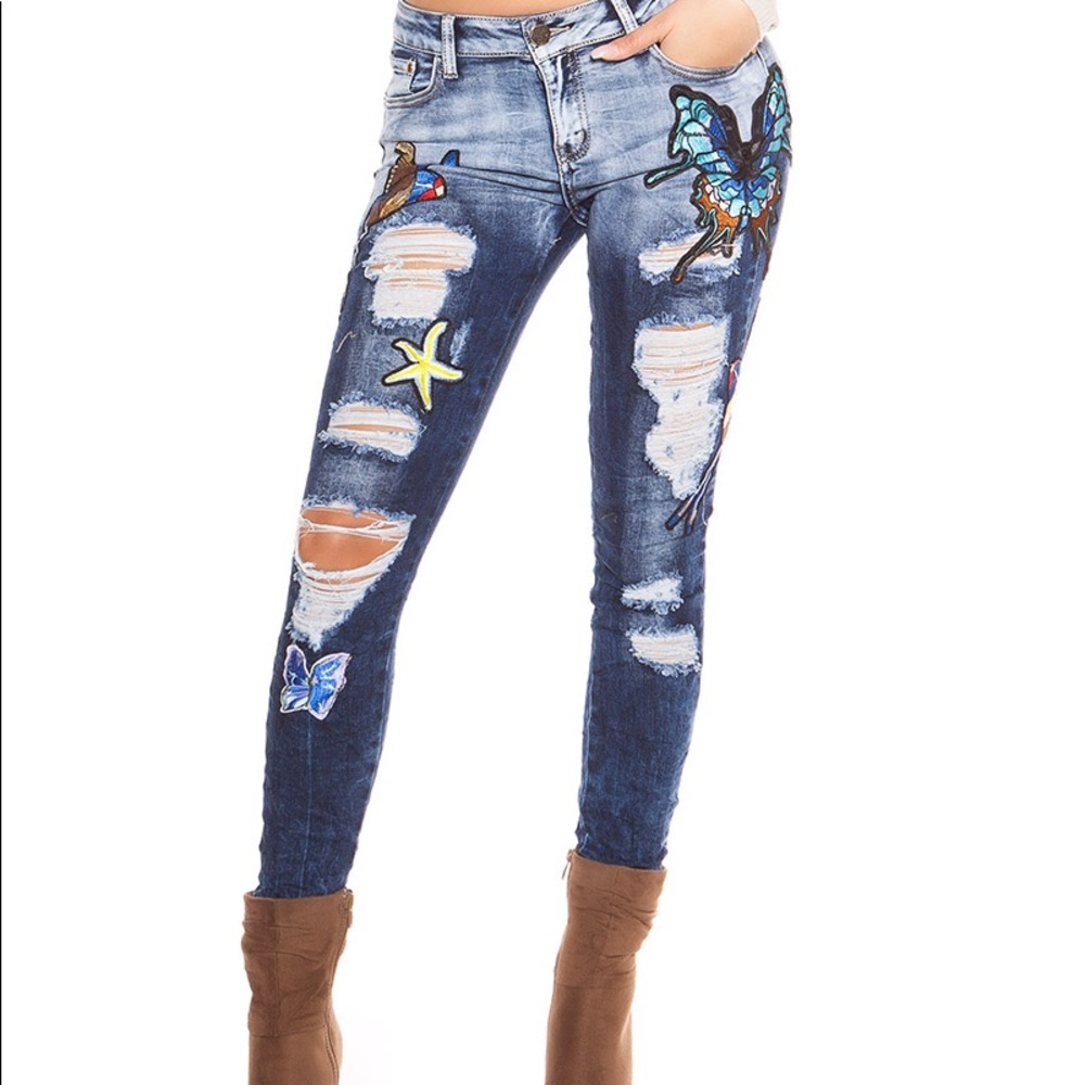 🛍😍 SEXY😍 LOW RISE DISTRESSED SKINNY JEANS